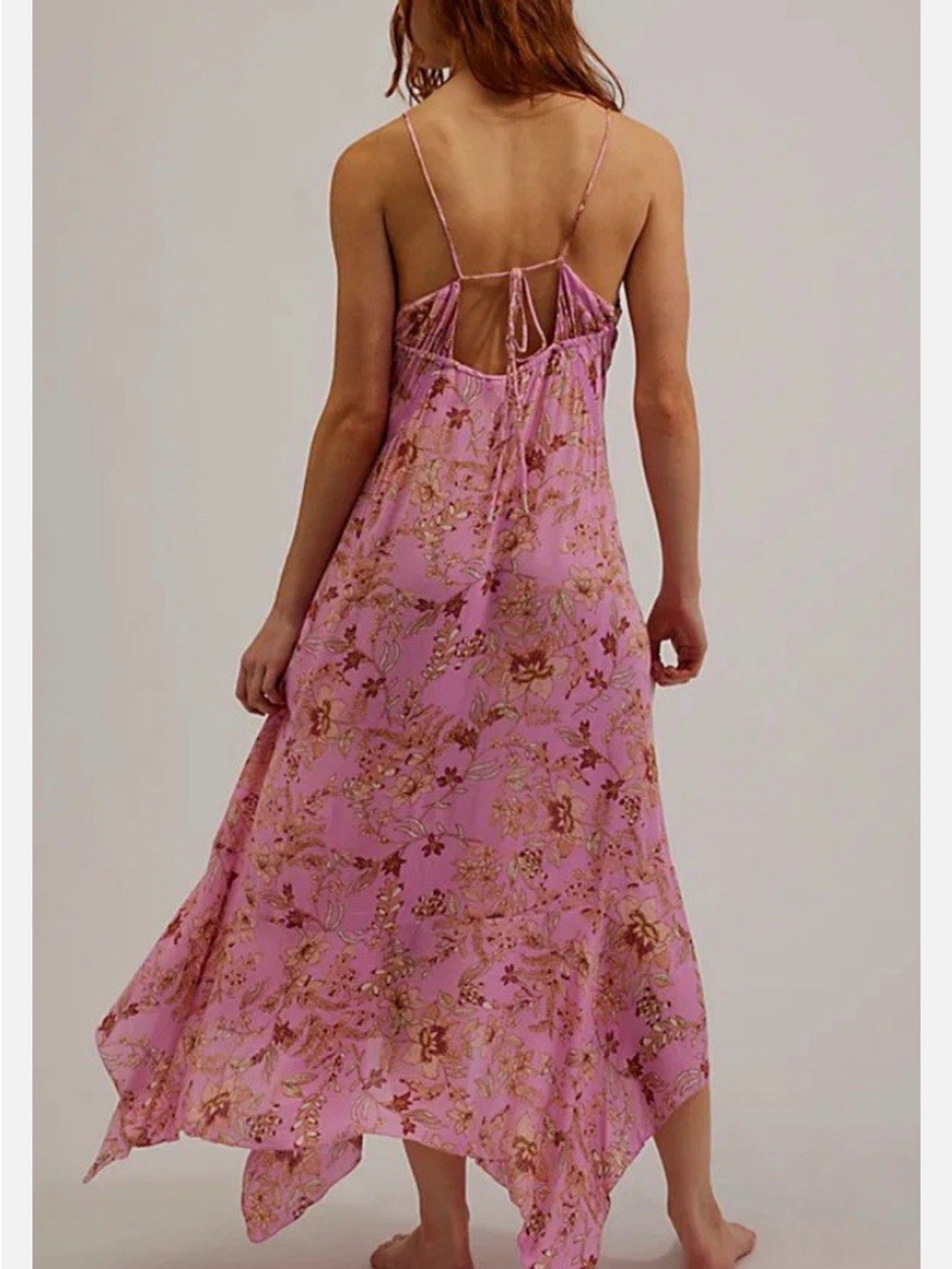 Free People There She Goes Pink Floral Slip Maxi Dress - Picture 3 of 6